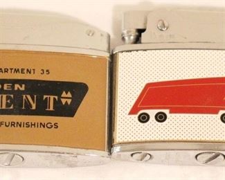 175 - Lot of 2 Vintage Advertising Lighters
