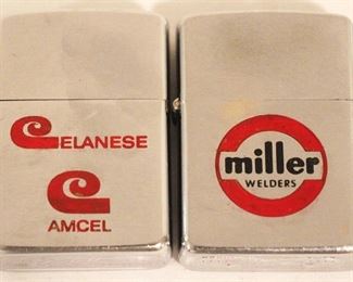 185 - Lot of 2 Vintage Zippo Lighters
