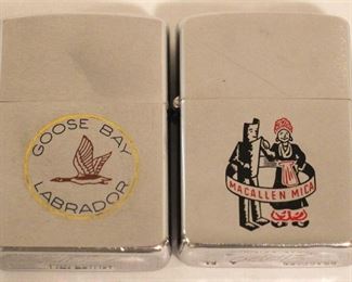 195 - Lot of 2 Vintage Zippo Lighters
