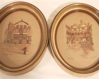 219 - Pair of Framed Prints 7 1/2" x 9 1/2"
