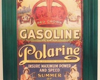 224 - Polarine Gasoline Sign (Reproduction) 15" x 20 1/2"
