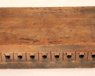 227 - Antique Wood Cigar Press 11 1/2" x 5 1/2"
