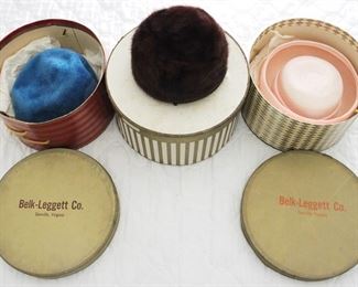 244 - Lot of 3 Vintage Hats with Boxes
