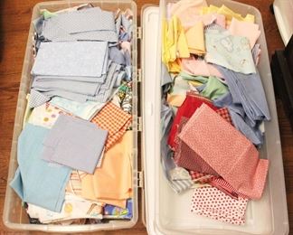 267 - 2 Plastic Totes with Sewing Material
