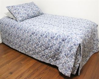 289 - Twin Size Bed with Bedding 78" x 40" x 28"
