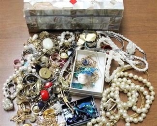 315 - Lot of Costume Jewelry with Jewelry Box
