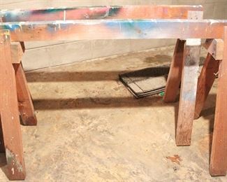 331 - Pair of Wood Saw Horses 46" x 33" x 23"
