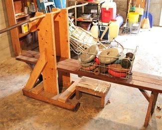 342 - Homemade Workout Bench with Weights
