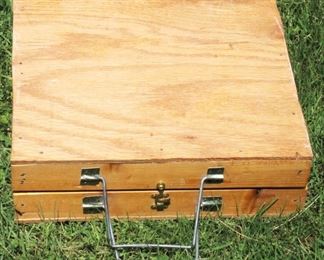 379 - Wood Storage Box 12" x 11" x 4"
