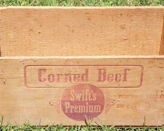 398 - Swift's Premium Corned Beef Wood Box 15" x 8" x 7 1/2"
