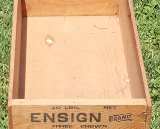 399 - Ensign Raisins Wood Box 20" x 10" x 6"
