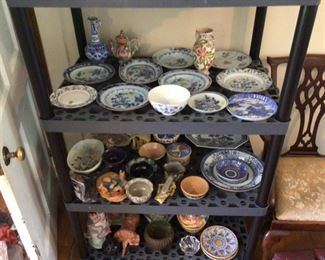 Vintage Blue & White and Pottery