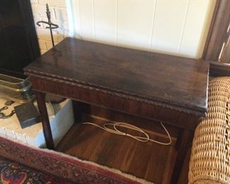 Hepplewhite Demilune Fold Over Card Table Circa 1795