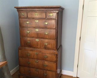Antique George I Walnut Chest over Chest Circa 1720’s