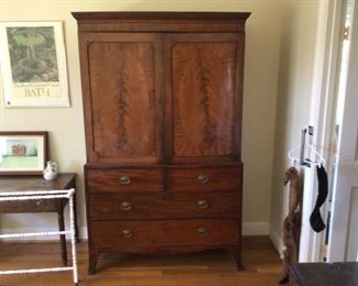Chest over Chest Linen Press Early 19th Century