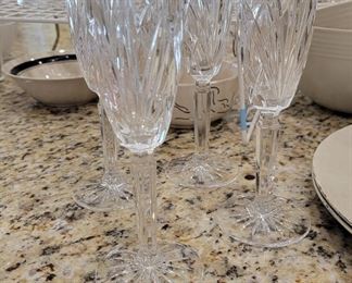 Waterford Crystal Wine Glasses, Champagne Flutes