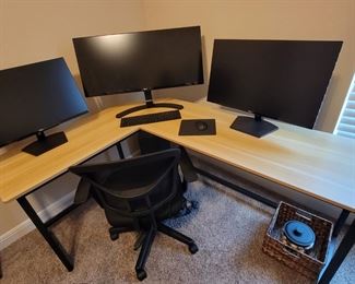 monitors, home office, electronics
