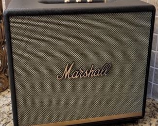 Large and Small Marshall Bluetooth speaker with vintage aestheic
