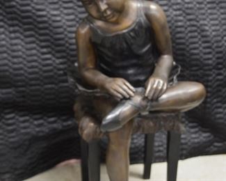 Bronze Ballerina Girl (sitting) - 15" x 34"