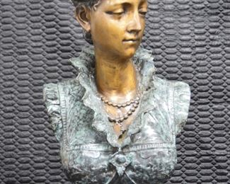Bronze Bust on Stand- 13" x 27"