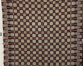 1800's Multi-Color Coverlet