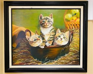 large original oil painting . So sweet your teeth will hurt!