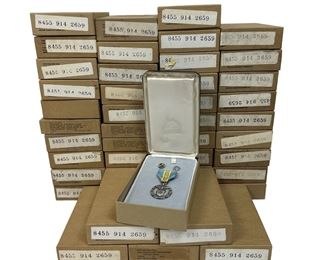 Lot of 45 Sterling Silver US Air Force Meritorious Civilian Service Medals