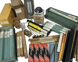 US Surplus Vintage Glass Thermometer Hydrometer Scale Time Test Tube Lot