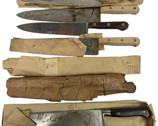 10 Surplus US Marked Cook Chef's Knife Lot to 12" Russell Lamson Kovich