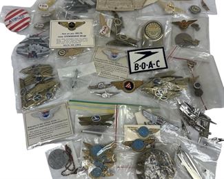 Asst. Vintage US Airline Junior Pilot & Stewardess Wings Aviation Lot Pan Am United TWA
