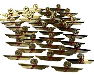 36 Pair Vintage Trump Shuttle Airlines Pilot Wings
