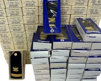 105 Pair Vintage Vanguard US Navy Oak Leaf Shoulder Board Lot