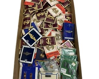 ~110 Piece Gemsco Meyer Vanguard Military Insignia Lot NDCC & Misc. Wings & Ranks