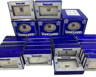 61 Vintage Carded Vanguard US Military Insignia Lot MSC Rank Crescent Moon