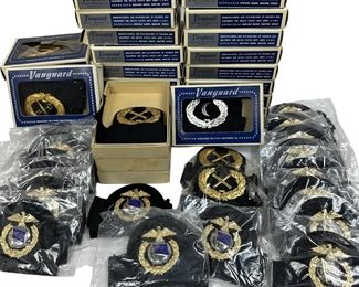 53 Vintage US Navy Cap Device Insignia w/ Band Lot MSC MSTS