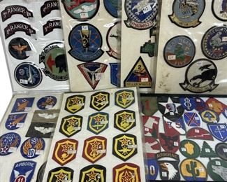 US & Soviet Military Patch Display Lot Bullion Air Force Special Forces