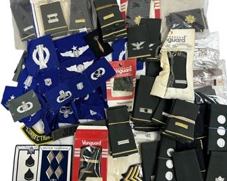 Vintage US Military Cloth Patch & Shoulder Board Lot Air Force Wings Army