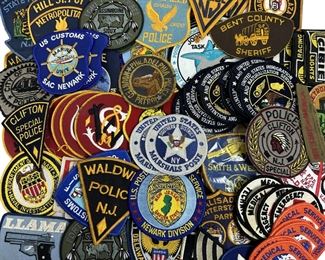 ~85 Vintage Patch Lot Mostly Police & Law Enforcement - Bergen County NJ