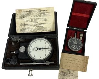 WWII Jaeger Watch Co. Disk Speed Indicator & Jones 4800 Hand Tachometer Lot