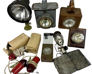 Vintage Military Bakelite Lantern Navy Signal Flasher Antique Flashlight Lot