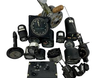 Vintage US Military Airplane Cockpit Parts Lot Dials Gauges Indicators