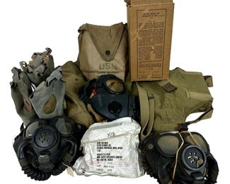 US Gas Mask Lot USN WWII Army
