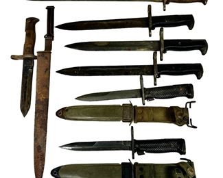 7 US Bayonet Lot M1 Garand M6 SA 1908