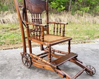 Vintage Oak-Convertible Highchair and Stroller