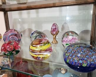 Nice Sized Collection of Gorgeous Glass Paperweights. 