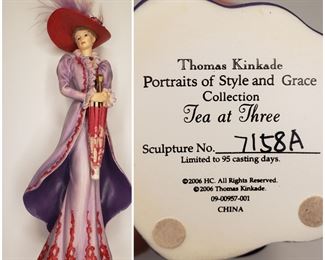 Lovely Thomas Kincade Sculpture- Tea at Three