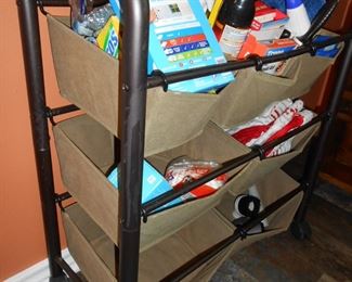 Storage rack & cleaning supplies