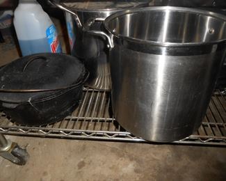 Cast Iron and Deep Pots