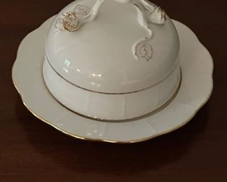 Herend covered butter dish.