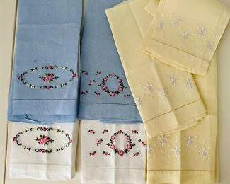 Hand embroidered Linens